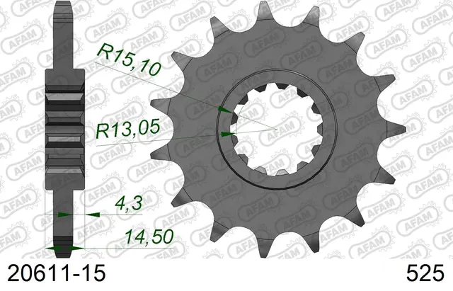 AFAM Framdrev 525 15T 