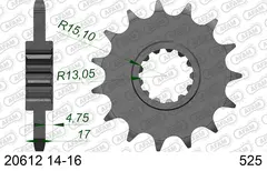 AFAM Framdrev #525- Honda CB/CBF/CBR/CRF