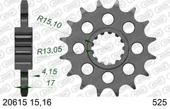 AFAM Framdrev #525 - Honda CBR