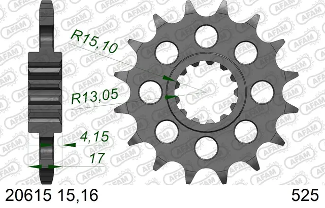 AFAM Framdrev #525 - Honda CBR 