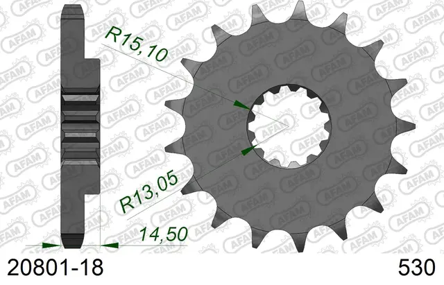 AFAM Framdrev 530 18T 