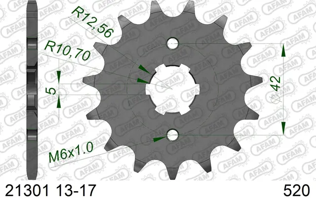 AFAM Framdrev #520 - Yamaha SR/XT/XV 
