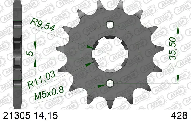 AFAM Framdrev #428 - Yamaha TW 125/200 