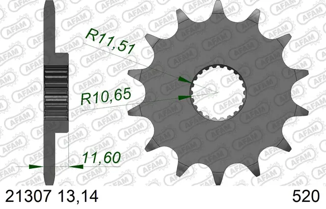 AFAM Framdrev #520 - Yamaha TT 250R 