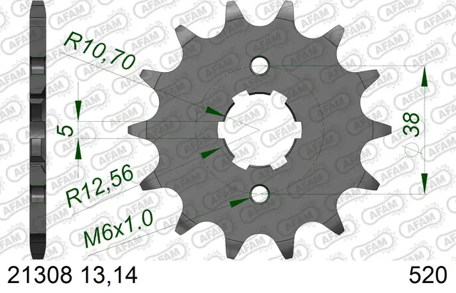 AFAM Framdrev 520 - Yamaha XV 125 XV 125 Virago (1997 - 2001) 