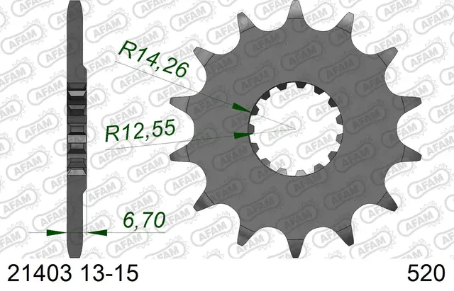 AFAM Framdrev #520 - Yamaha YFZ 450 R YFZ 450 R (2009 - 2020) 