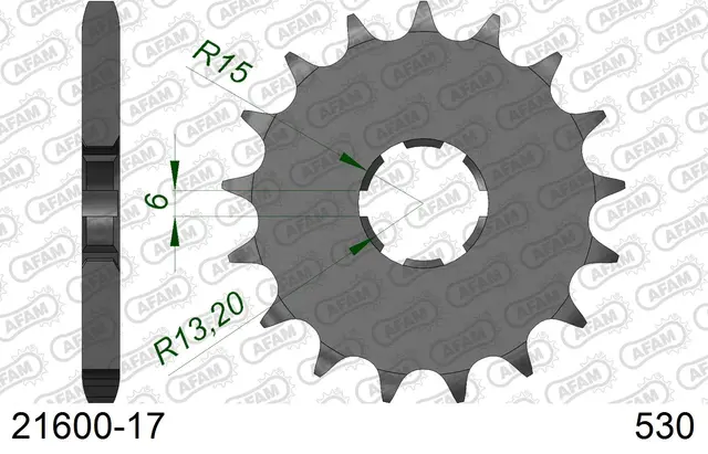 AFAM Framdrev 530 17T 