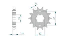 AFAM Framdrev 630 16T
