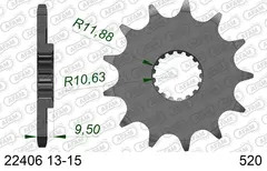 AFAM Framdrev #520 - Suzuki RM/X/Z RM-X 450 10-17, RM-Z 450 05-14