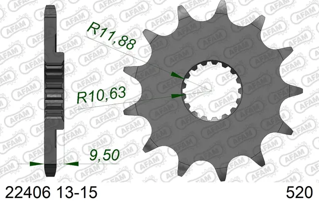 AFAM Framdrev #520 - Suzuki RM/X/Z RM-X 450 10-17, RM-Z 450 05-14 