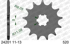 AFAM Framdrev #520 - Kawasaki KX 125 KAWASAKI KX 125 (1994 - 2008)