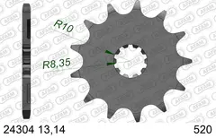 AFAM Framdrev #520 - Kawasaki/Suzuki KX 250F 04-05, RM-Z 04-06