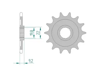 AFAM Framdrev #520 SC - Kawasaki KX250F KX250