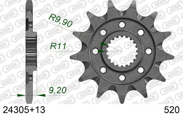 AFAM Framdrev #520 SC - Kawasaki KX250F KX250 