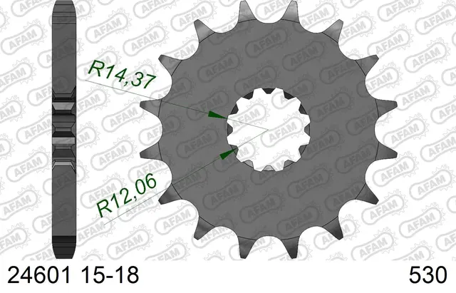 AFAM Framdrev #530 - Kawasaki GPZ/ZR/ZZR 