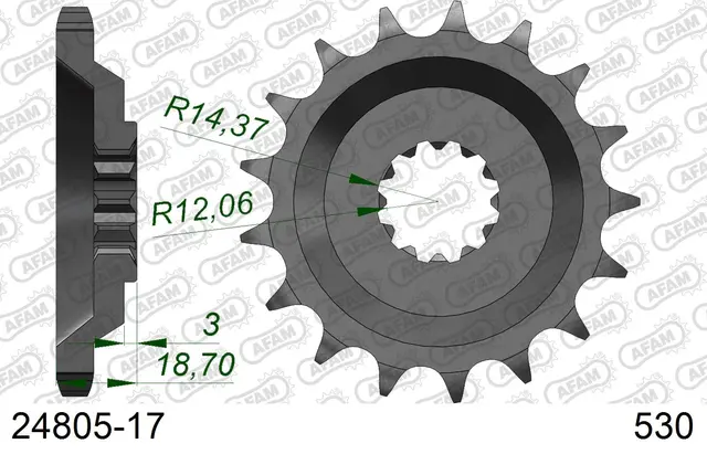AFAM Framdrev 530 17T 