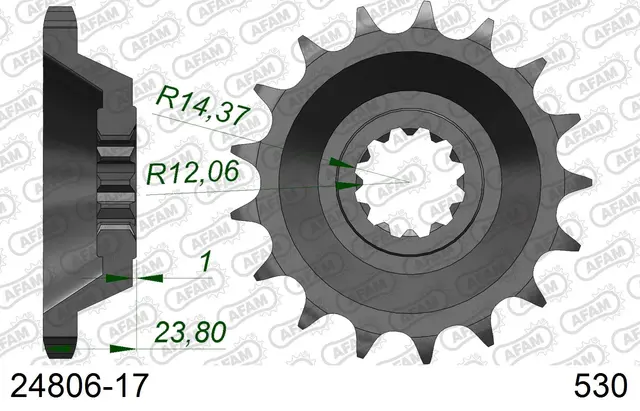AFAM Framdrev 530 17T 