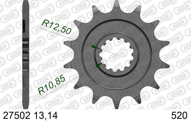 AFAM Framdrev #520 - Kawasaki KLX/KX KLX 450R 07->, KX 450F 06-> 