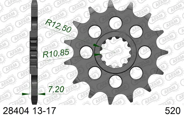 AFAM Framdrev #520 - Kawa/Suz/Triump/Yam ZX10R/RR, ZX7R/RR, GSR, GSX-R, GSX-S++ 
