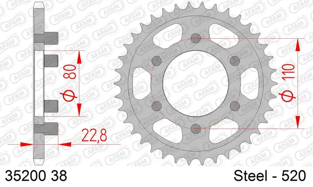 AFAM Bakdrev, Stål #520 - Aprilia 