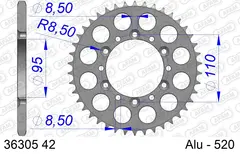 AFAM Bakdrev, Aluminium #520 - Aprilia 280 Climber, TRX240 Climber