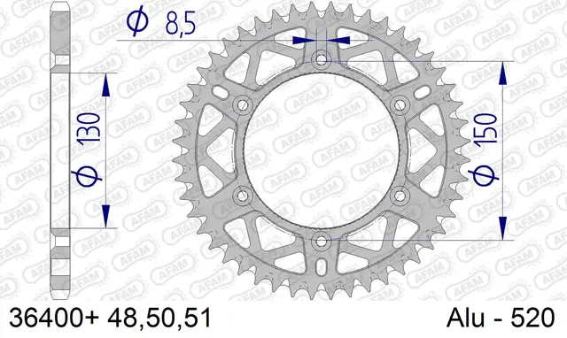 AFAM Bakdrev, Alu #520 S/C-Aprilia/BMW Aprilia RXV 450/550, BMW G 450X 