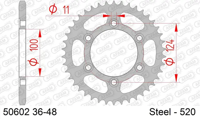 AFAM Bakdrev, Stål #520 - Ducati 