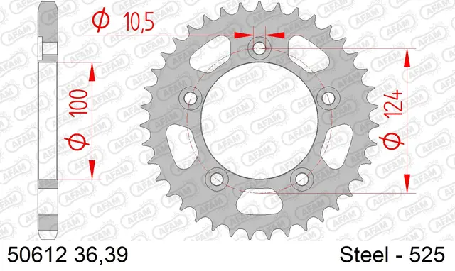 AFAM Bakdrev, Stål #525 - Ducati 