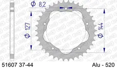 AFAM Bakdrev, Aluminium #520 - Ducati 748/800/848/1100