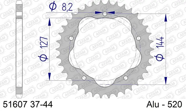 AFAM Bakdrev, Aluminium #520 - Ducati 748/800/848/1100 
