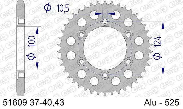 AFAM Bakdrev, Aluminium #525 - Ducati 916/996/1000 