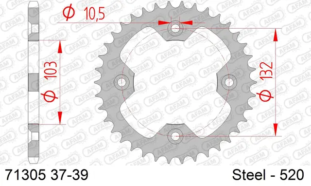 AFAM Bakdrev, Stål #520 - KTM 