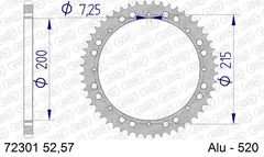 AFAM Bakdrev, Aluminium #520 - KTM MC495 82-83