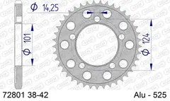 AFAM Bakdrev, Aluminium #525 - KTM 950/990 Supermoto/Superduke,RC8