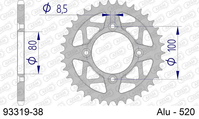 AFAM Bakdrev, Aluminium #520 SCORPA250TY 