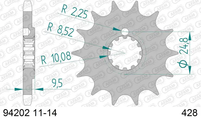 AFAM Framdrev #428 - Beta/HQ/KTM, Evo80, Rev80, RR50, TC85, SX85/105 