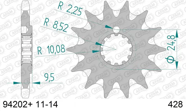 AFAM Framdrev#428 SC - Beta/HQ/KTM Selvrensende, Evo,Rev,RR,TC85,SX85/105 