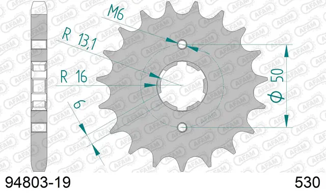 AFAM Framdrev 530 19T 