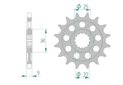 AFAM Framdrev 525