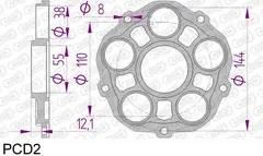 AFAM Drevadapter - Ducati 848/939/996+ Bolter inkludert