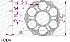 AFAM Drevadapter - Ducati 1199/1299++ Bolter inkludert