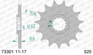 AFAM Framdrev 520 - KTM/HQ/Beta++, Passer alle nyere EXC/SX/FE/FC