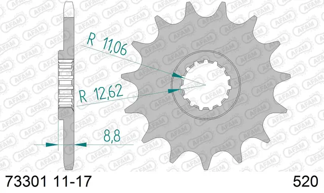AFAM Framdrev 520 - KTM/HQ/Beta++, Passer alle nyere EXC/SX/FE/FC 