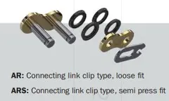 AFAM Kjedelås - A520MX6 - ARS K- Clips Press fit Clips , Svart