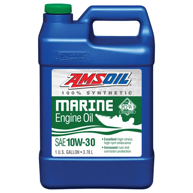 AMSOIL 10W-30 Formula 4T® Mari. Syn.Olje 1 Gallon Dunk- 3,78L 