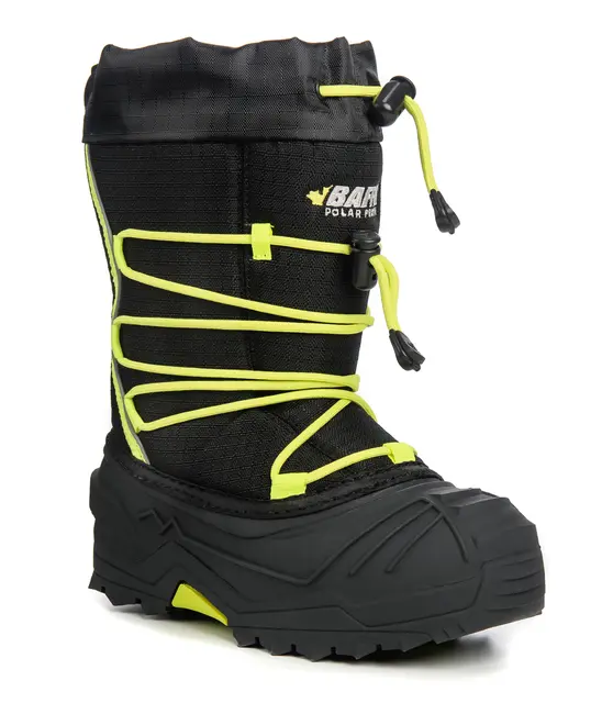 Baffin Snogoose Barn - Sort/Lime -60°C, Markedets varmeste barnestøvel? 