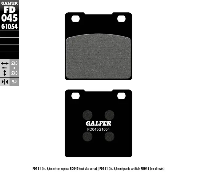 Galfer Bremseklosser, Semi-metall 