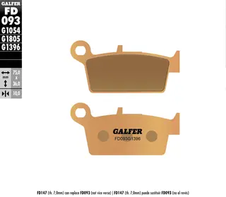 Galfer Bremseklosser, Sinter, Off-Road