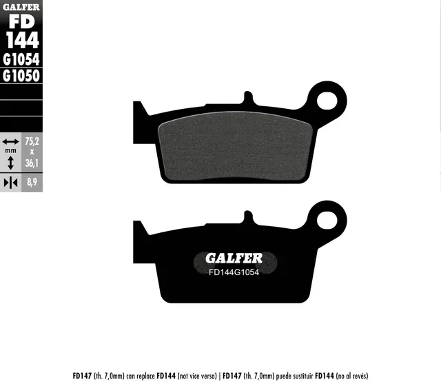 Galfer Bremseklosser, Semi-metall 