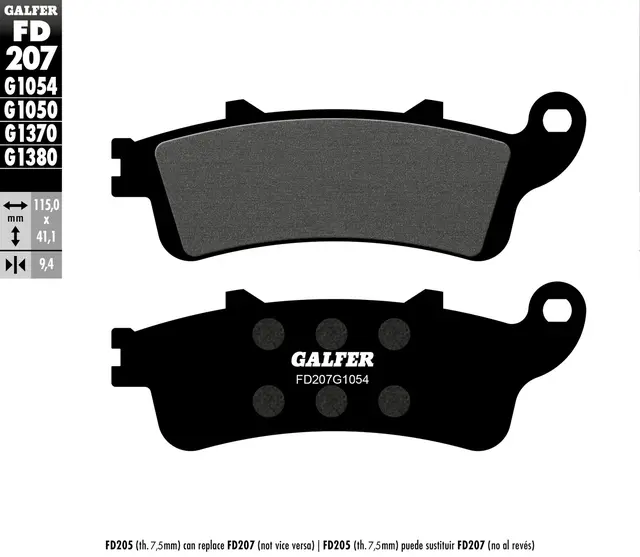 Galfer Bremseklosser, Semi-metall 